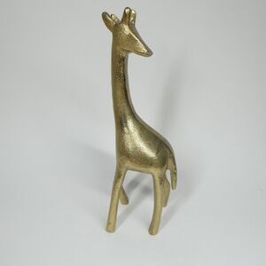 Brass Giraffe Figurine 9" Tall Sculpture MCM